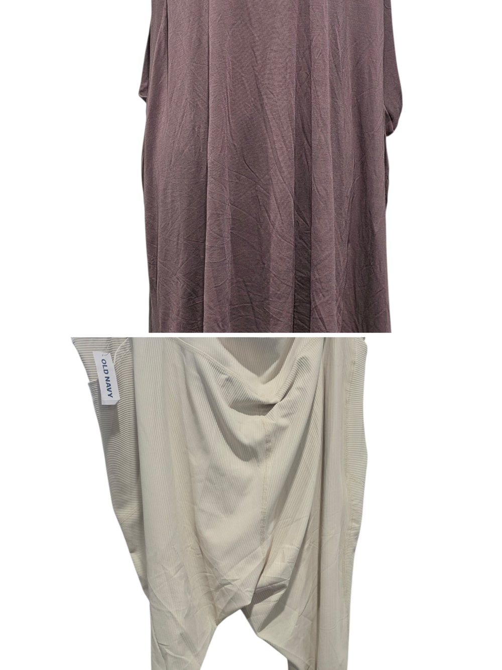 Old Navy Cream Draped Top + Mauve Tunic Set